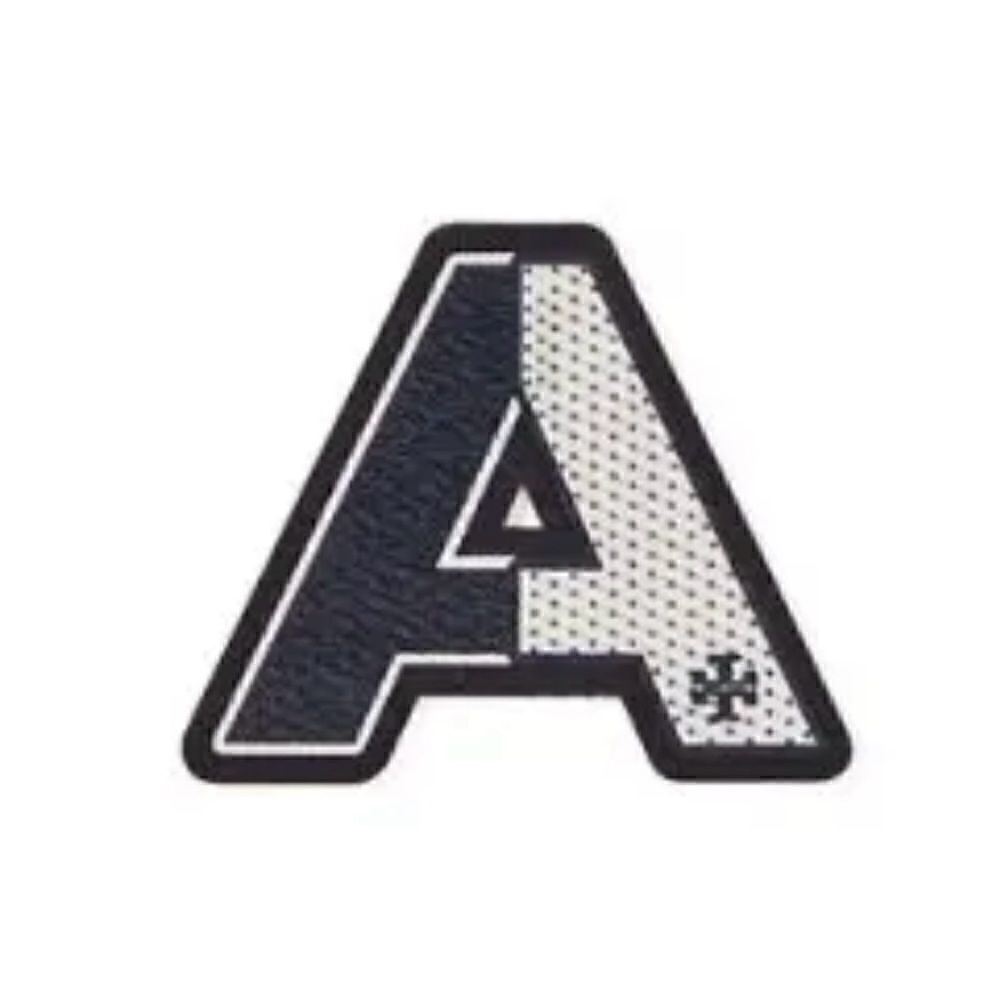 Tory Burch Initial Sticker - “A” in Navy / Ivory New in Plastic